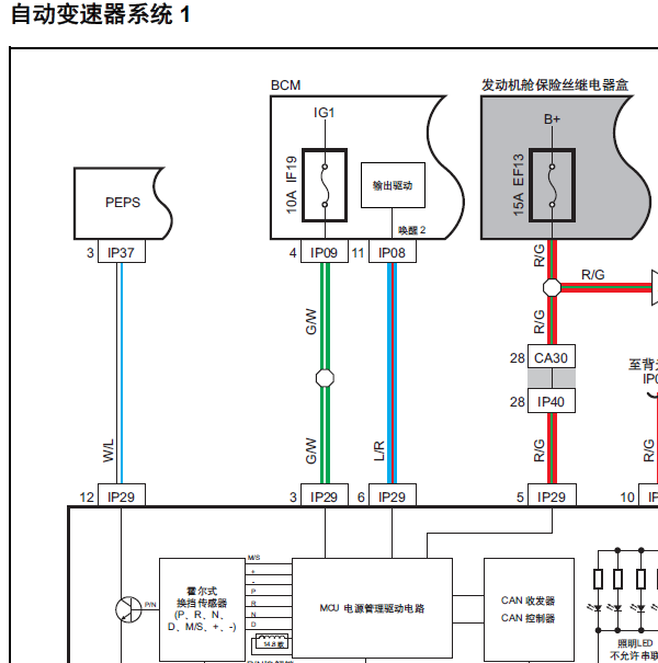 2019迈图变速箱电路图