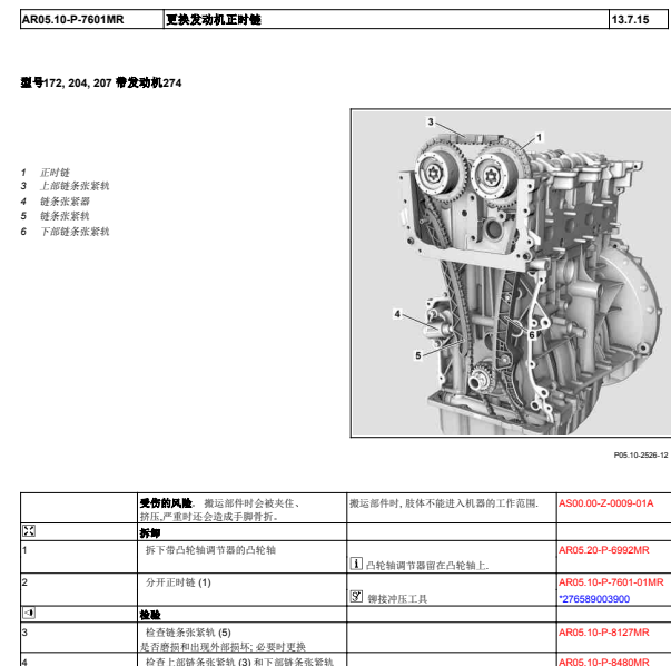 奔驰GLK200发动机正时