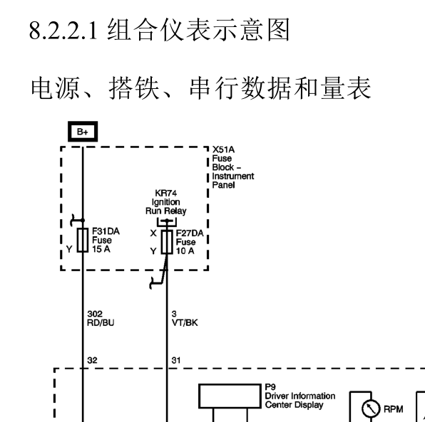 2013年昂科拉仪表电路图