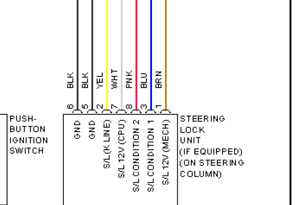2011年英菲尼迪EX35转向柱锁电路图