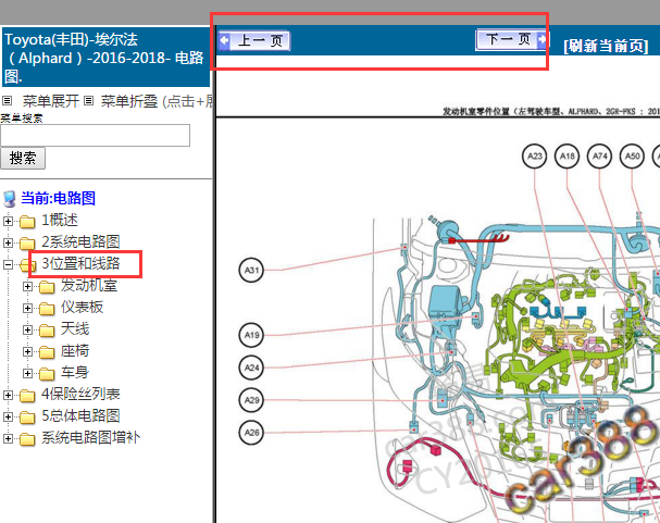 2016-2018年丰田埃尔法全车模块位置