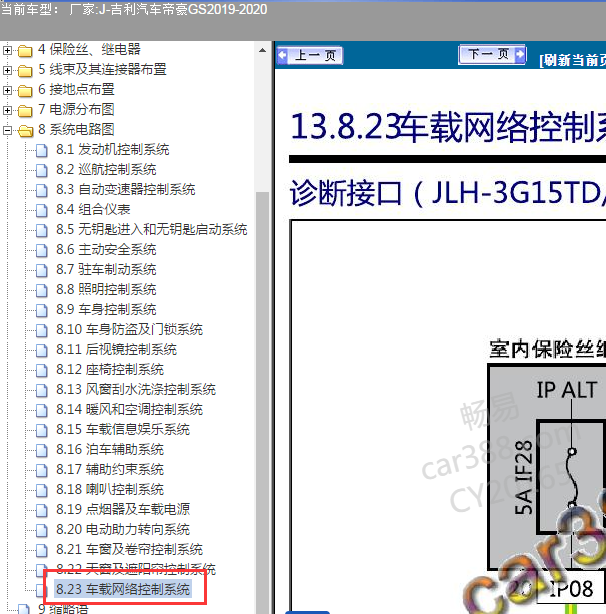 2020年帝豪GS网络电路图