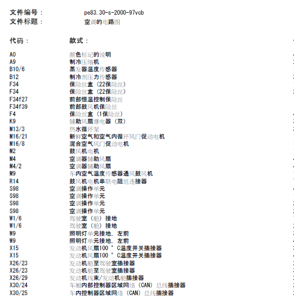 奔驰威霆空调电路图