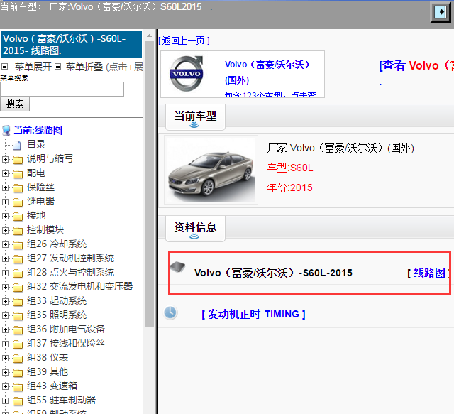 Volvo（富豪/沃尔沃）-S60L-2015[ 线路图 ]