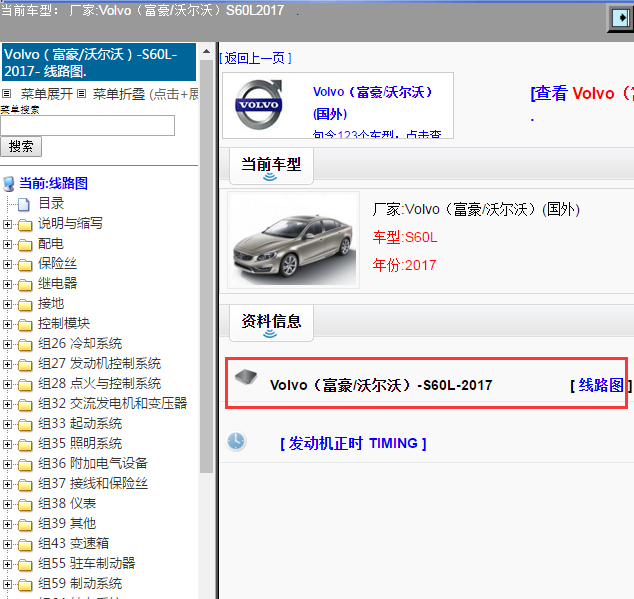 Volvo（富豪/沃尔沃）-S60L-2017[ 线路图 ]