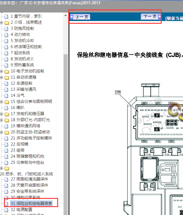 2011年福克斯保险丝分配