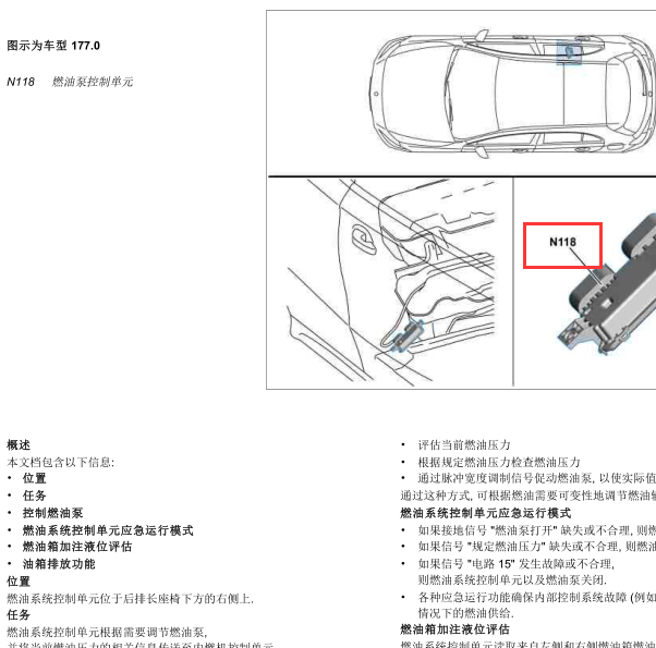 2015年奔驰GLE400油泵位置