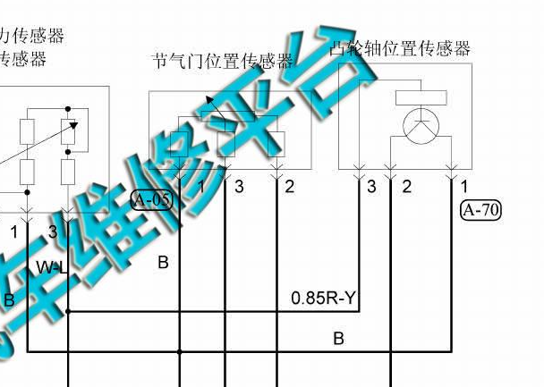 2012-2015年东南菱悦V3凸轮轴位置传感器电路图