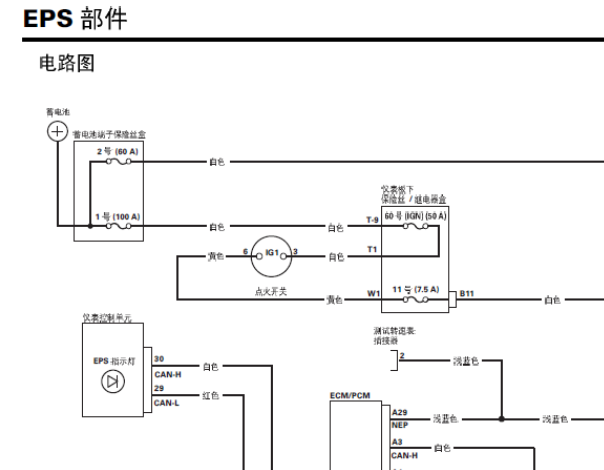08年本田思迪转向助力电路图