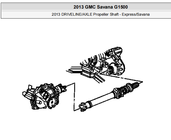 13年GMC SAVANA传动轴拆装手册