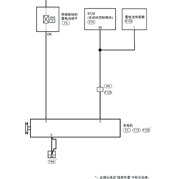 2020年日产启辰星发电机电路图