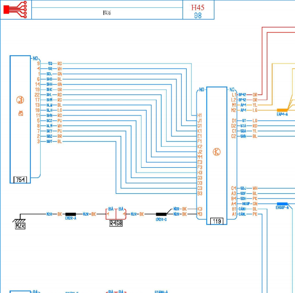 2009年雷诺科雷傲变速箱电路图