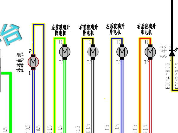2015-2016年众泰大迈X5 车窗电路图