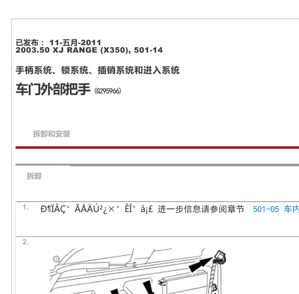 2008年捷豹XJ350门锁拆装