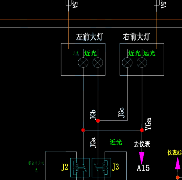 2017年华泰EV160近光灯电路图