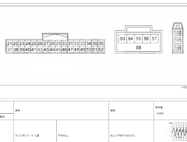 2020年日产轩逸音响系统针脚资料