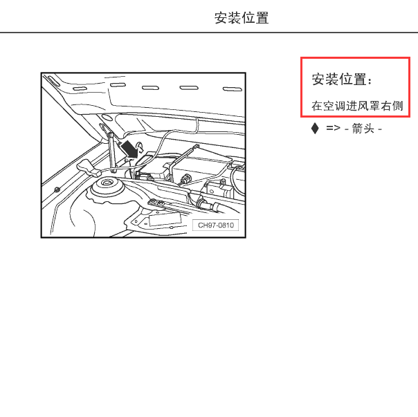2006-2008年大众桑塔纳 发动机控制模块位置.
