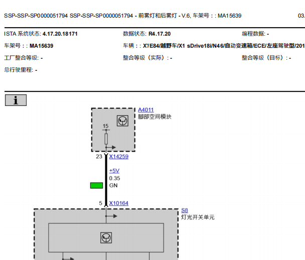 2012年宝马X1车头部件位置