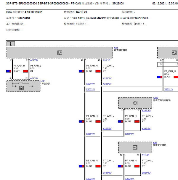 2015年宝马525LI网络通讯电路图