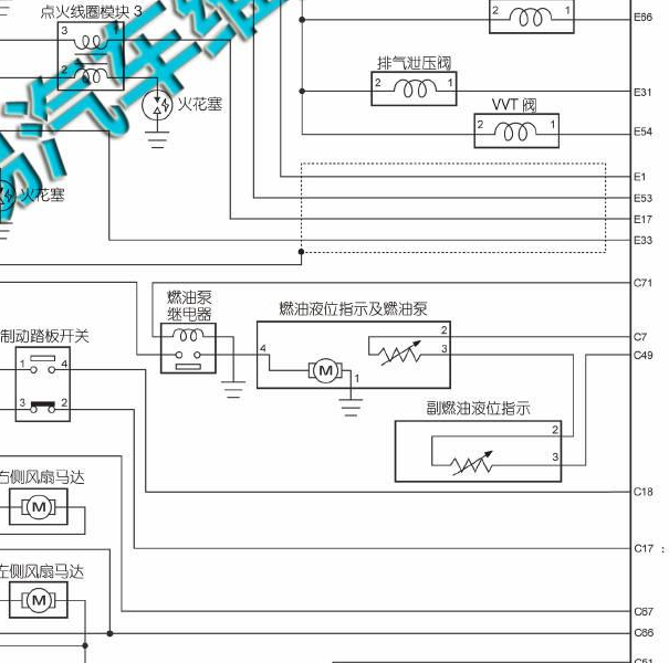 2013年纳智捷大7 SUV 2.2发动机电路图
