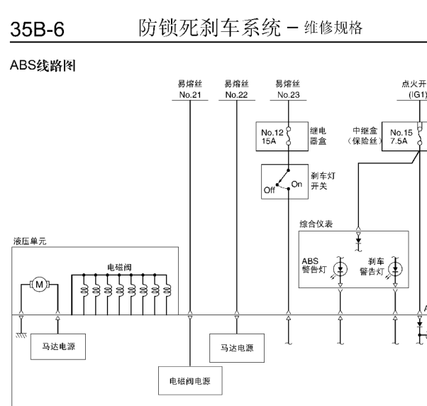 2010年三菱君阁ABS电路图