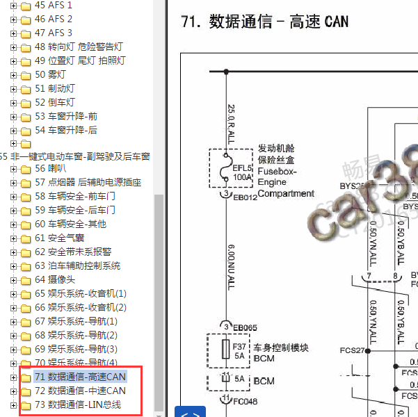 2014年荣威550 通讯电路图