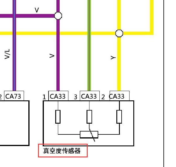 2019年吉利帝豪GS真空泵传感器电路图