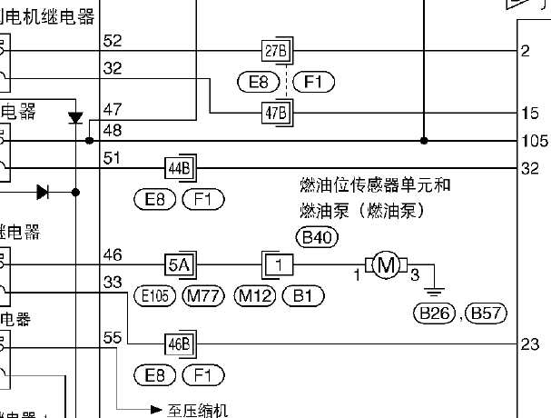 日产轩逸油泵电路图