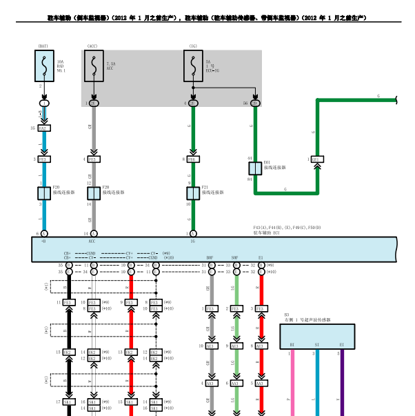 2007-2009年酷路泽雷达电路图