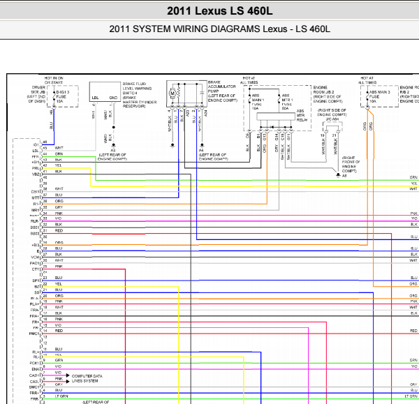 2011年雷克萨斯ABS电路图