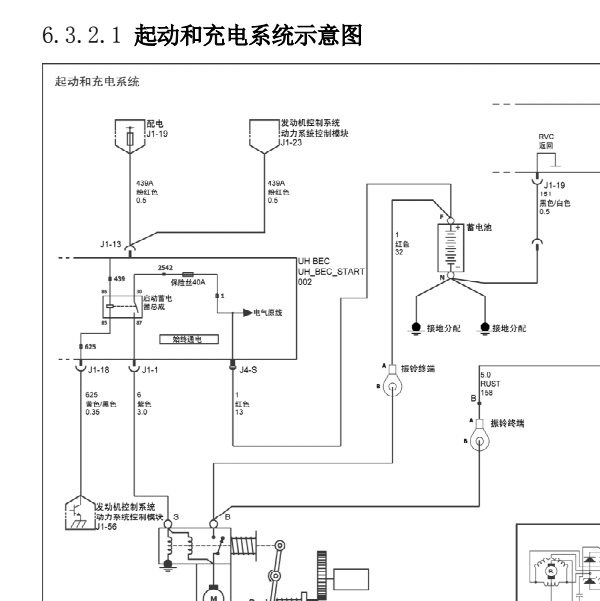 2009年别克陆尊发电机电路图