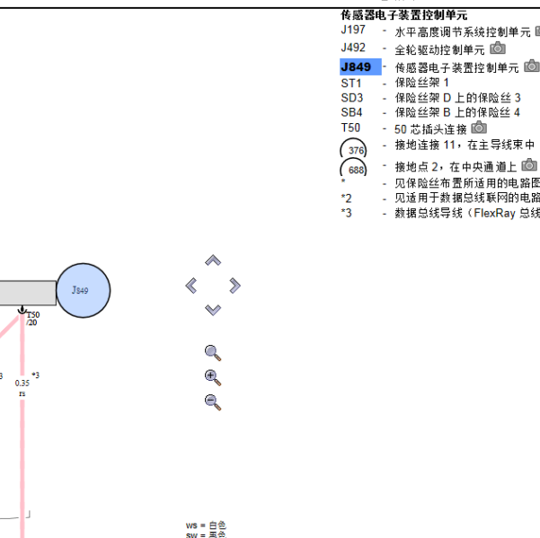 2015年奥迪A7 J849模块位置