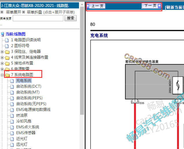 2020-2021年江淮思皓X8电路图