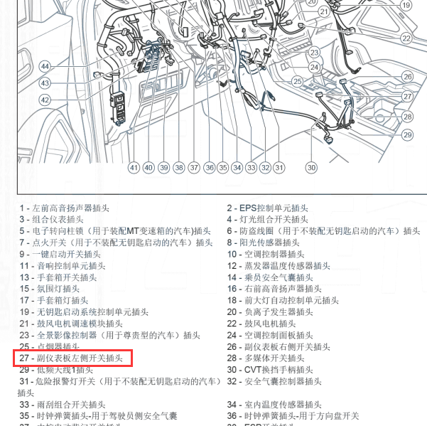 2018年北汽昌河q7电子手刹模块位置