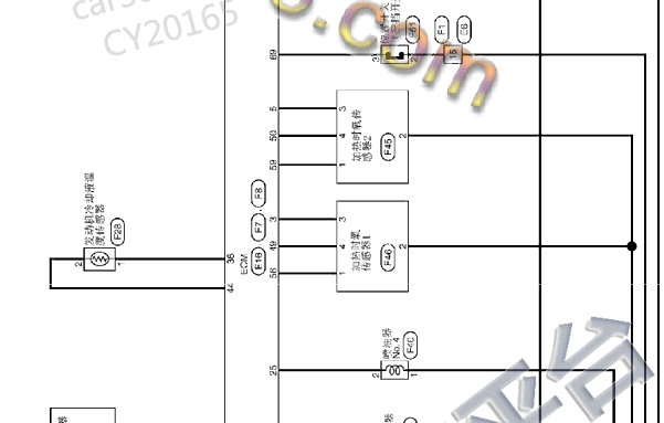 2010年日产NV200氧传感器电路图
