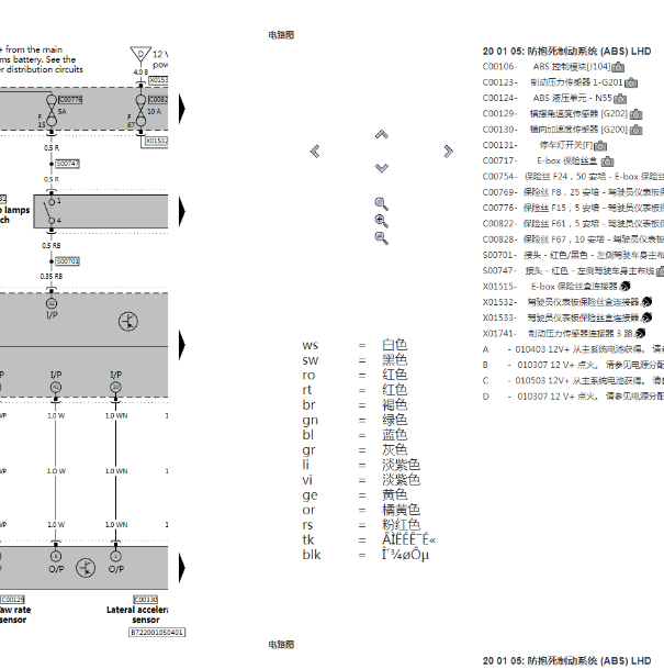 2005年宾利飞驰 ABS电路图.