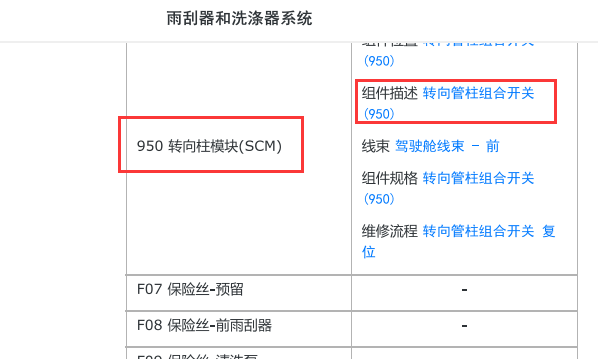 2018年观致5组合开关电路图