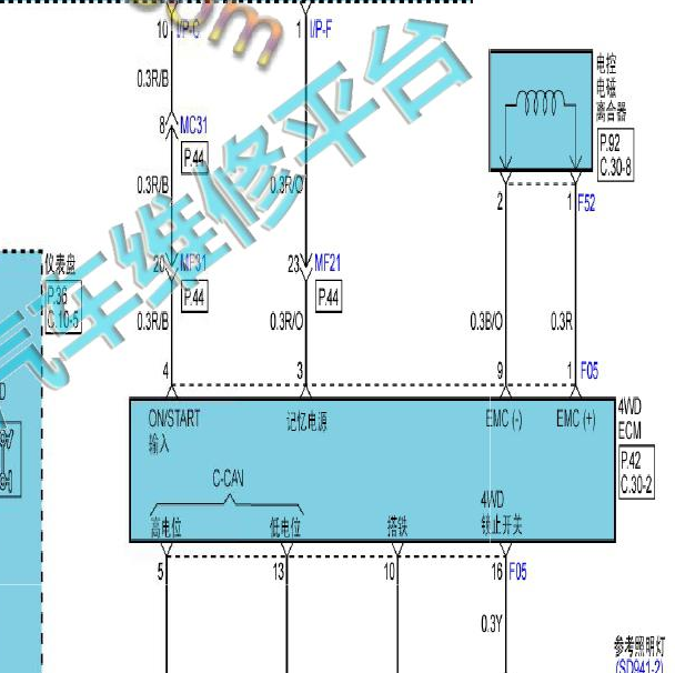 2010-2012年现代IX35 2.0四驱电路图
