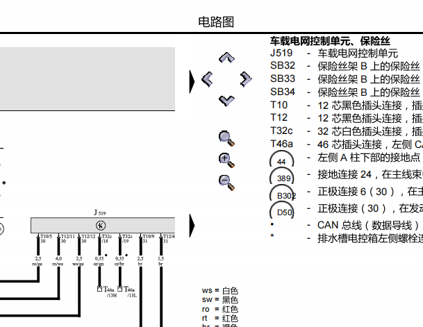 2011年奥迪A6车身电脑电路图
