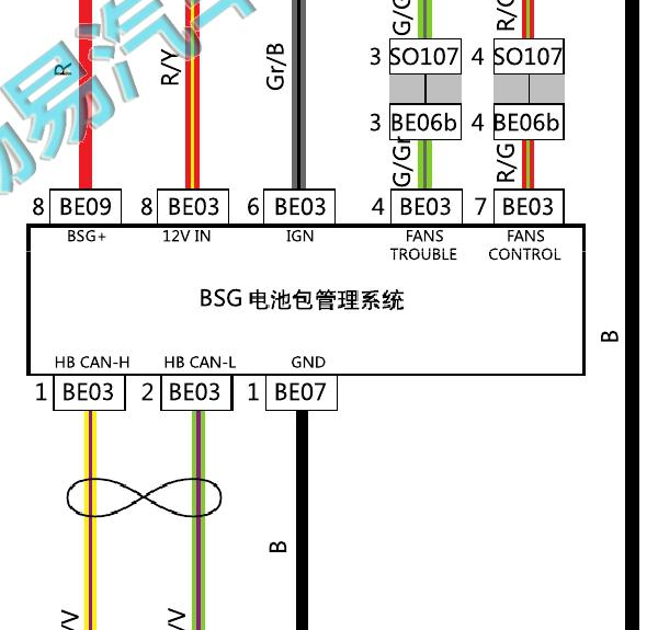 2020年吉利ICON48伏电池管理系统电路图