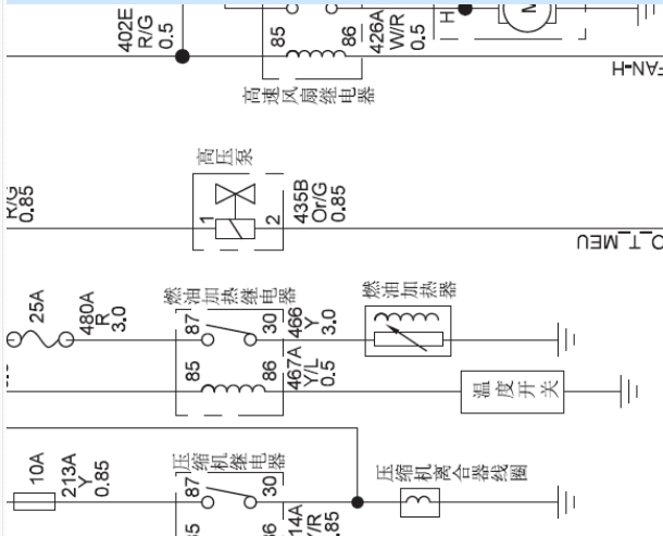 长城GW2.8TDI高压油泵电路图