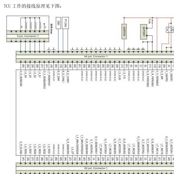 2013年东风风行景逸变速箱部份电路图