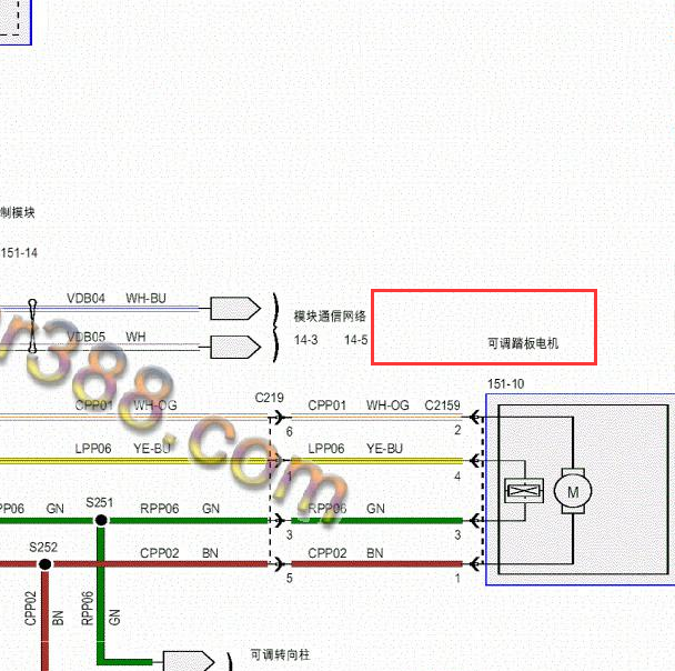 2016年林肯领航员踏板电路图