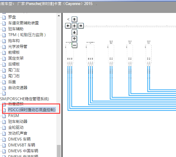 2015年保时捷卡宴悬架电路图