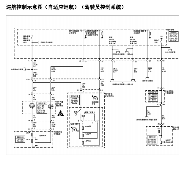 2007年凯迪拉克自适应巡航电路图