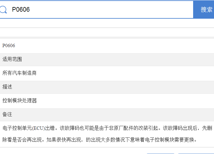 故障码P0606