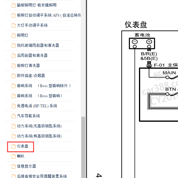 2010年马自达睿翼仪表电路图