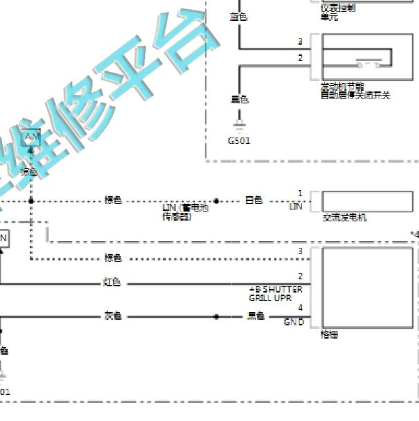 2019-2020年本田雅阁L15BN发动机格栅电路图