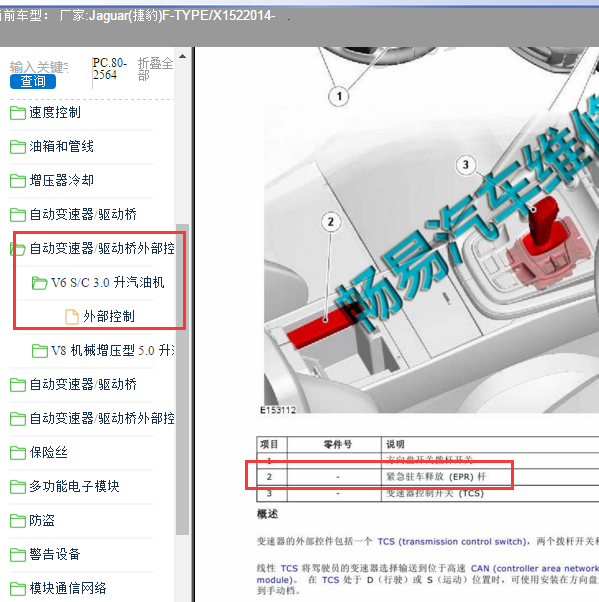 2014年捷豹F-TYPE紧急解档资料