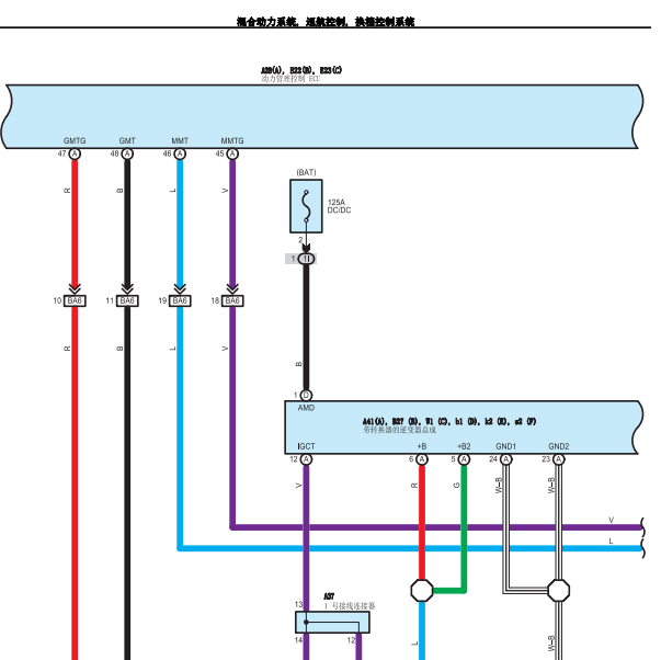 2018年丰田卡罗拉混合动力逆变器线路图